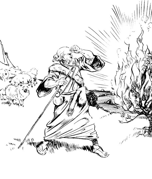 Moses and burning bush